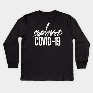 I SURVIVED COVID-19 Kids Long Sleeve T-Shirt